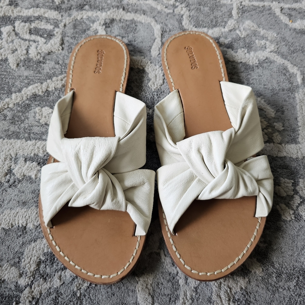Soludos Leather Knotted Slide Sandals